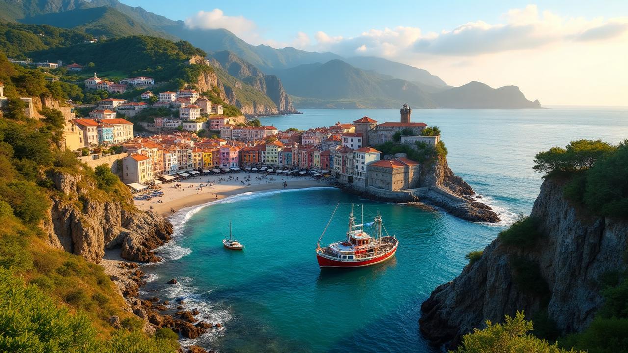 Vista panorámica de Llanes, concejo del Oriente de Asturias