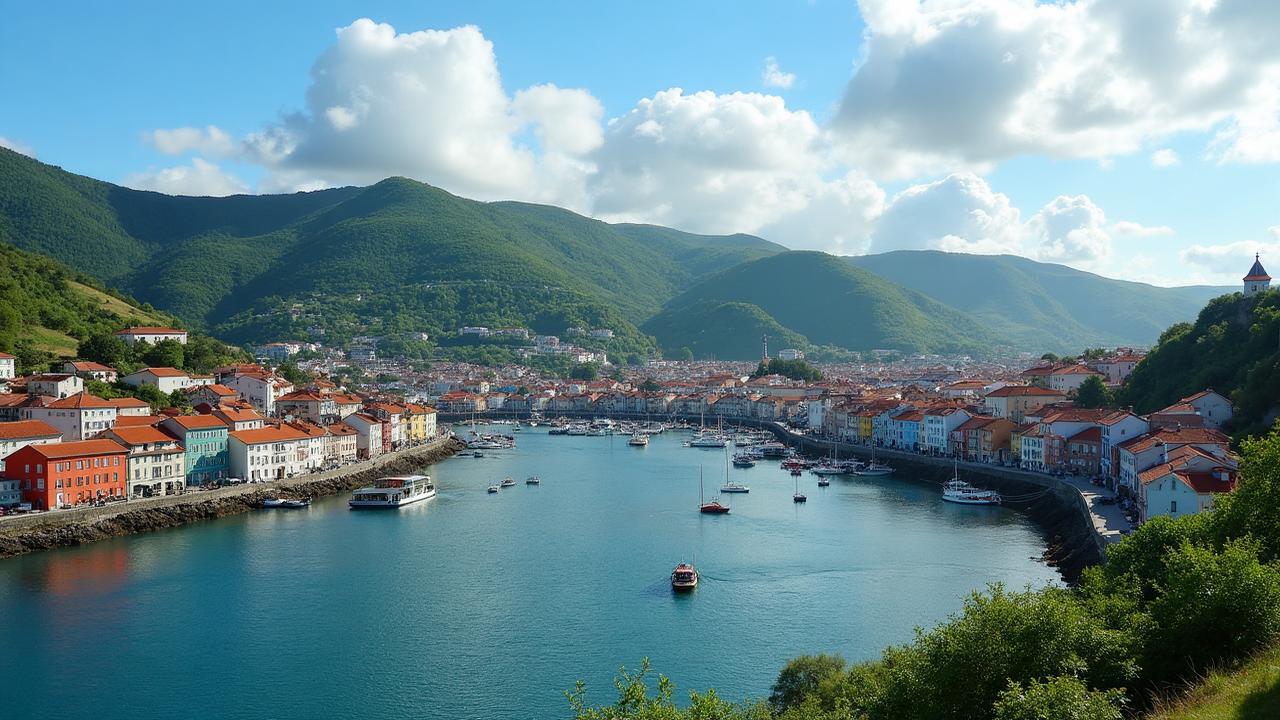 Vista panorámica de Ribadesella, concejo del Oriente de Asturias